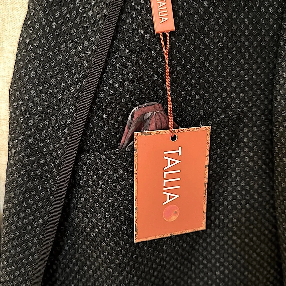 NWT!!! Men's Tallia Charcoal Wool Blazer!! 44L - Picture 5 of 10